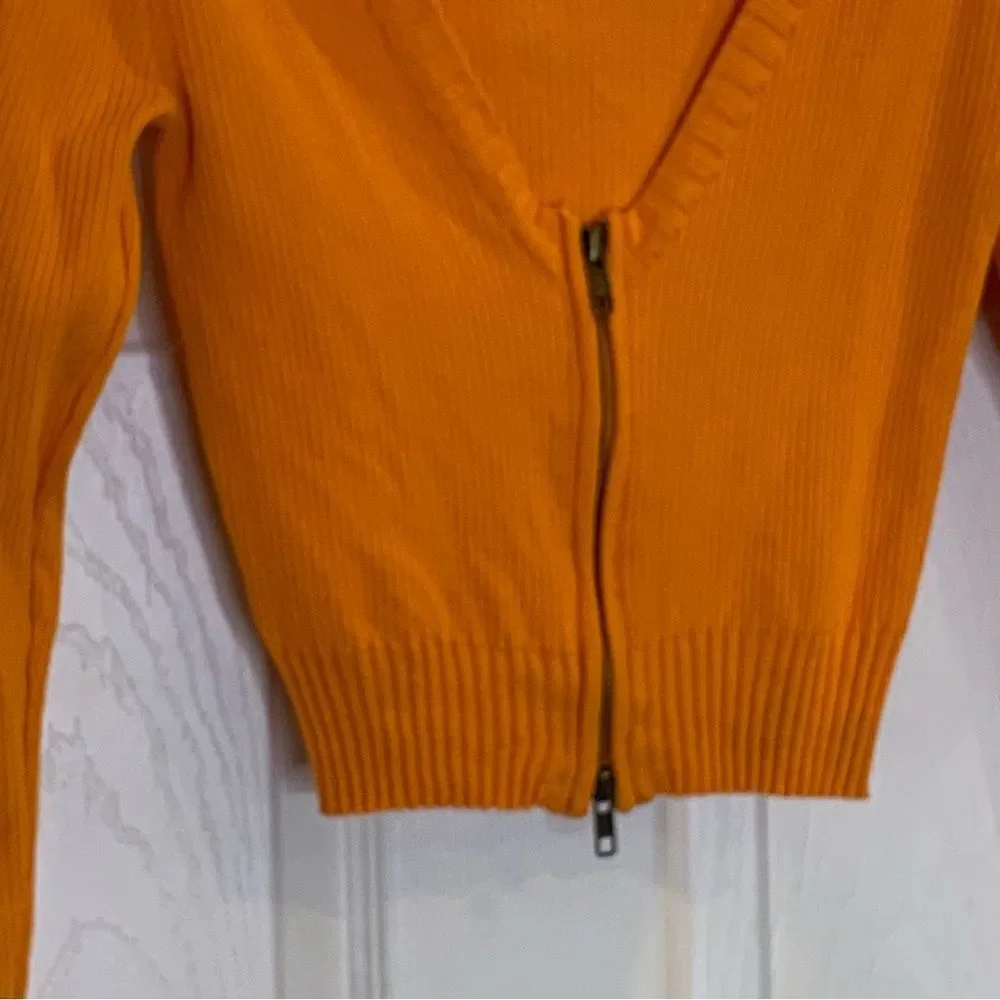 I.AM.GIA Thea Orange Knit Sweater Cropped Size Small - Picture 7 of 12
